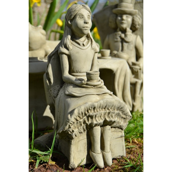 Alice in Wonderland Tea Party Stone Garden statue set